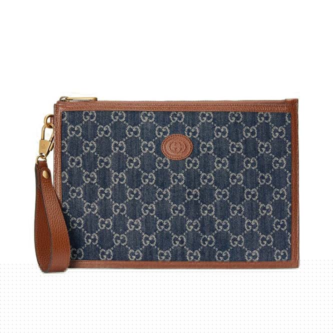 G*u*i pouch with interlocking&g 672953   (30.5*21*1.5cm)